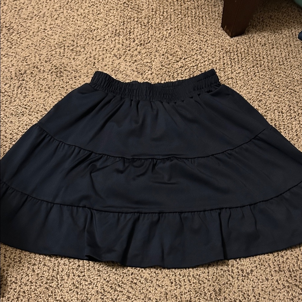 Michelle Mae Navy Tiered Skort